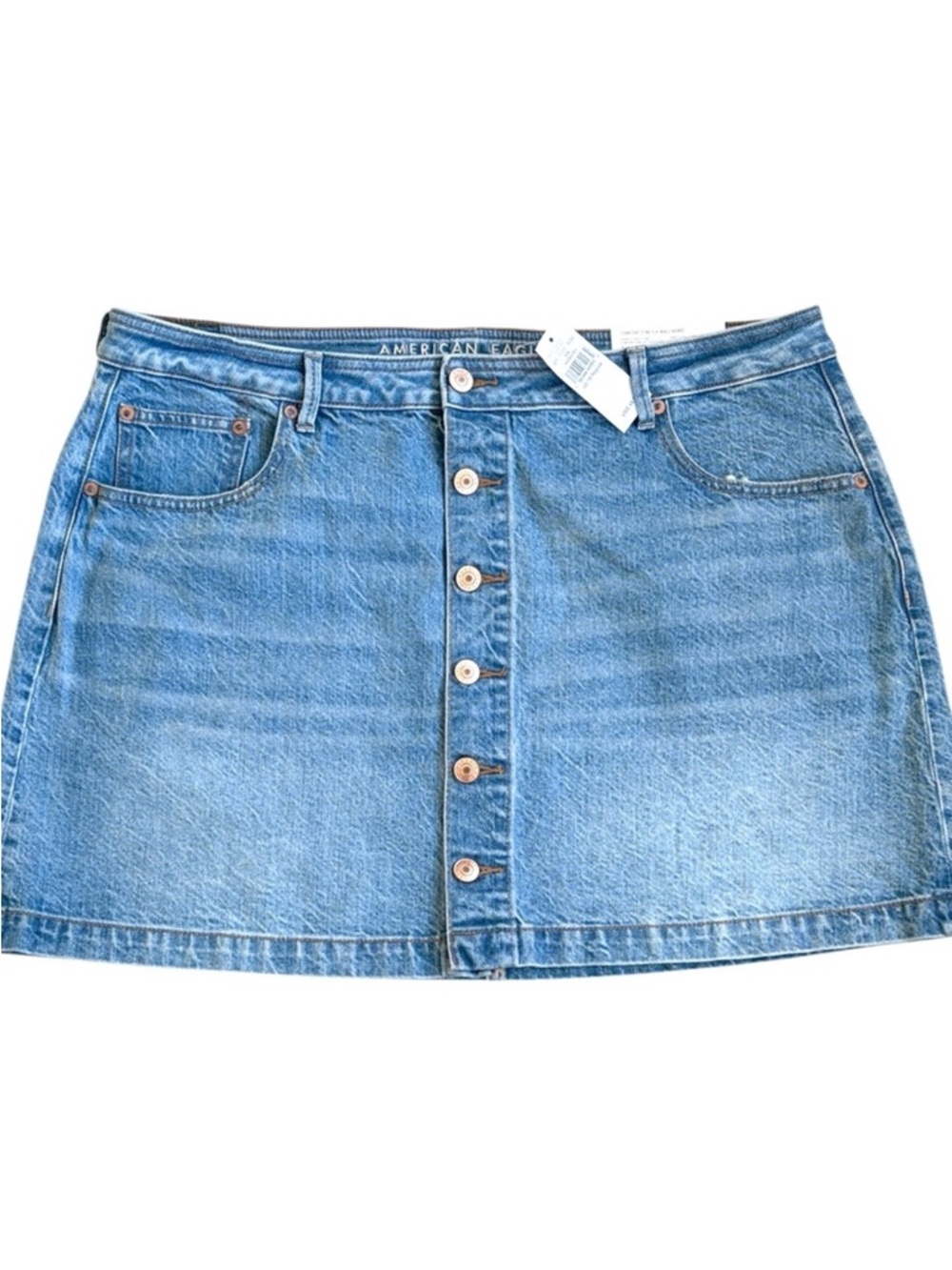 NWT American Eagle Denim Button Front Skirt Size 18